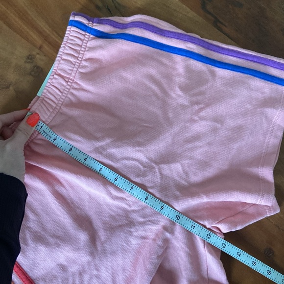 SO rainbow stripe casual sweat shorts lounge sleep Aviator Nation vibes size xs - Picture 13 of 13